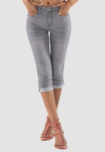 Damen Capri Jeans 3/4 Shorts Kurze 5 Pocket Hose | 44