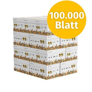 Infowerk Druckerpapier Kopierpapier 100000 Blatt A4 80g Premium Weiß  PEFC