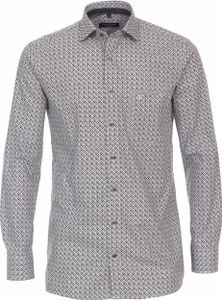 CASAMODA Herren Businesshemd Langarm Kent Comfort-Fit Druck Anthrazit 46