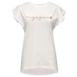 Yoga-T-Shirt Batwing yoga - ivory/copper M