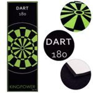 Dart Teppich Target Oche Matte Steeldart Dartpfeile Dartboard Zubehör Dartteppich Darts Abwurflinie Schutz Gummi Boden Dartscheibe Grün 237 x 80 cm Kingpower