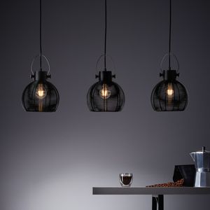 Brilliant Pendelleuchte Sambo | dekorative Pendelleuchte | Metall | schwarz | 3-flammig | höhenverstellbar | 3x E27 max. 60 W
