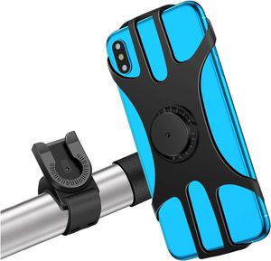 Handyhalterung Fahrrad, Universal Motorrad Halterung Fahrrad Silikon Verdicken mit 360°Drehbarer Abnehmbare Handy Fahrradhalterung für 4,5-7,0 Zoll Smartphone