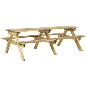 vidaXL Piknikový stôl s lavicami 220x122x72 cm Impregnované borovicové drevo