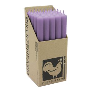Stabkerze aus Paraffin, 250/22 mm, durchgefärbt, Brenndauer ca. 12h, 25 Stück pro Verpackung: Lavendel