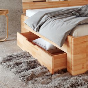 Krok Wood Schublade zum Bett ELSA aus Massivholz in Buche 140 × 67 cm