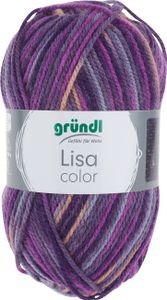 Gründl Wolle Lisa Premium color 50 g brombeere-fuchsia-lila-color
