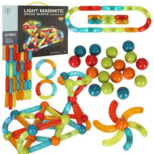 Svítící magnetické kostky pro malé děti 76 prvků
