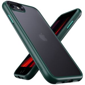 IYUPP Bumper für iPhone 7 / 8 / SE 2020 / SE 2022 Hülle Grün x Schwarz Handyhülle Cover Case