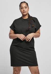 Dámske tričkové šaty z organickej bavlny s prestrihmi na rukávoch čierne XS