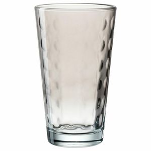 Leonardo Trinkglas Optic, Trinkbecher, Kalk-Natron-Glas, Grau, 540 ml, 023482