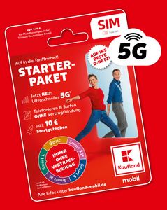 Kaufland mobil Starterpaket inkl. SIM Karte und 10 EUR Startguthaben