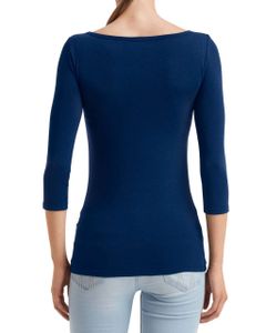 Anvil Damen 3/4 Arm Shirt Langarm Kurzarm T-Shirt Bluse Top Longshirt, Größe:L, Farbe:Navy Blau