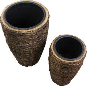 2 kefky kokosové vetvy 45+55cm - kvetináč
