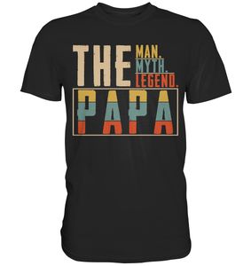 Bester Papa Ever Vatertag Geschenk Retro Vater T-Shirt – Black / XXL