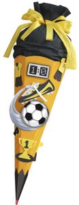 ROTH Schultüte-Bastelset Soccer gelb 68 cm, 6-eckig