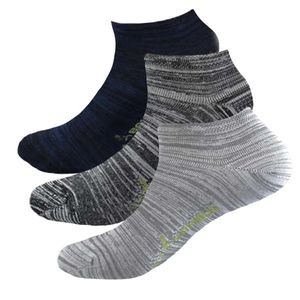 Bambusové melanžové ponožky - 3 páry Blau Anthrazit Silber-43/46