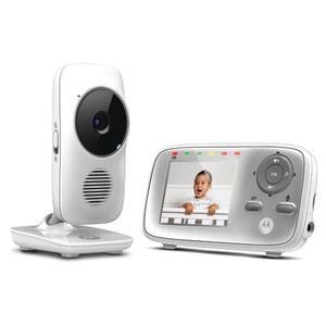 Motorola MBP483 Babyphone mit Kamera - 2,8-Zoll-Farbbildschirm - Nachtsicht - 2-Wege-Kommunikation - weiß