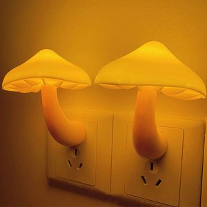2 Stück Pilz nachtlicht Steckdose, LED Sensor Plug-in Wandlampe Kinderzimmer