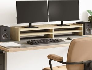 vidaXL Stojan na monitor Sonoma dub 100x24x16 cm Materiál na báze dreva