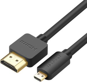 Ugreen kabel przewód HDMI - micro HDMI 19 pin 2.0v 4K 60Hz 30AWG 1,5m czarny (30102)