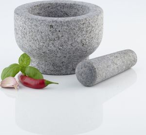 Mörser, Granit, mit Stößel, Ø ca. 15 cm Mörser, Granit, mit Stößel, Ø ca. 15 cm
