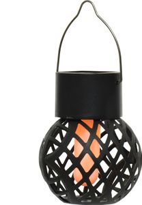 Solar Gartenleuchte LED Laterne Flammeneffekt 7cm Kunststoff Warmweiß