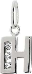 Buchstabe H Kleine Kettenanhänger 925 Sterlingsilber 8mm Alphabet Zirkonia 9180