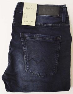 Blend Jet modische Jogg-Denim/Jeans in Dark Blue Used, Slim Fit, Gr. wählbar
