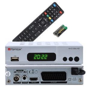 OPTICUM AX HD C100s - Kabel - DVB-C - 4:3,16:9 - AVI,AVS,H.265,MKV,MP4,MPEG1,MPEG2,MPEG4,MPG,TS,VP8 - AAC,AC3,MP1,MP3,WMA - BMP,JPG