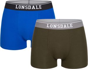 Lonsdale Boxershorts im Doppelpack - Oxfordshire, Schwarz/Grau Größe XXL