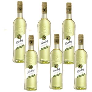 Rotwild Riesling halbtrockener Weißwein feines Aroma 750ml 6er Pack