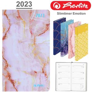 Herlitz Buchkalender Slimtimer Emotion 2023, Jahr / Motiv:2023 / Marmor rose