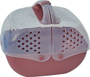 Transportbox für Kleintiere wie Meerschweinchen, Kaninchen usw. 36 x 25 x 29 cm Rosa