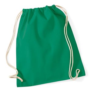 Sportovní taška Westford Mill Cotton Gym Bag W110 Green Kelly Green 37 x 46 cm