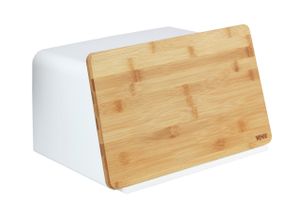 WENKO Brot Kasten mit Schneidebrett BAMBUS Tablet Ablage Brotbehälter Box Kubo