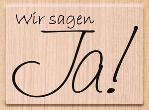 Heyda 211800007 Stempel Hochzeit "Wir sagen JA!"