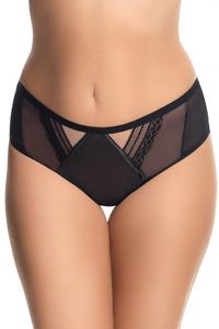 Gorsenia dame slip brazilian spitze tüll klassisch ausgeschnitten k673 martynika, schwarz, s