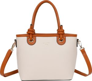 Gallantry, Elegante Damen-Shoppertasche mit Schultergurt, Gelbgrau