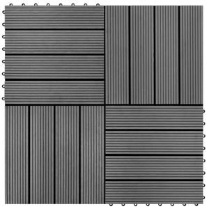 vidaXL WPC Wood Patio Tile Floor Tile Tile