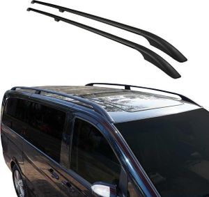 Relingi dachowe Uchwyt relingów do VW Amarok 2022-2024 Double Cab aluminium czarny 2 szt