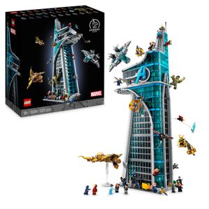 LEGO Marvel Avengers Tower, großes Set, Modellbausatz für Erwachsene mit Quinjet-Flugzeug, plus 31 Minifiguren inkl. Iron Man & Thor Figuren, Valentinstag-Geschenk für Männer und Frauen 76269