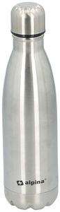 Alpina Isolierte Trinkflasche - Thermosflasche - mit Schraubverschluss - Doppelwandig - 500 ml - Edelstahl