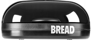 KADAX Brotkasten aus Kunststoff "Belfi", Brotbehälter, Brotbox mit Frontklappe, Rollbrotkasten, 37 cm, Schwarz
