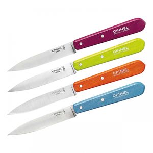 Opinel Küchenmesser, Set mit 4 Messern, verschiedene Farben,