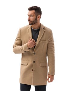 Klasický a elegantní pánský kabát S-XXL 4 barvy 100% polyester C432 Camel XXL