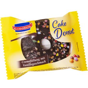 Kuchenmeister Cake Donut mit Vanillecremefüllung und Topping 70g