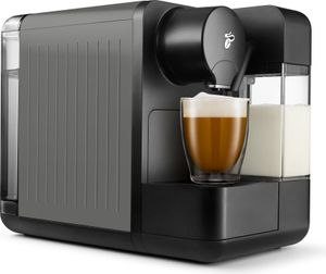 Tchibo Cafissimo „milk“ Kaffeemaschine Kapselmaschine für Caffè Crema, Espresso, Kaffee und Milchspezialitäten, Kapselmaschine mit Milchaufschäumer, auf Knopfdruck, Metallic Silver