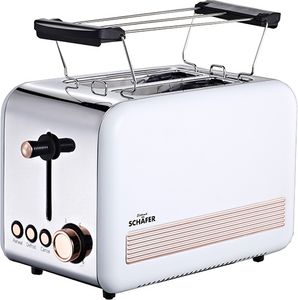 Toaster Retro-Look, 2-Scheiben, 850 Watt, EDS weiß/rose-goldfarben