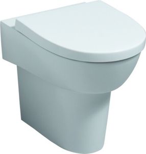 Geberit Flow WC-Sitz, weiß Scharniere verchromt mit Absenkautomatik